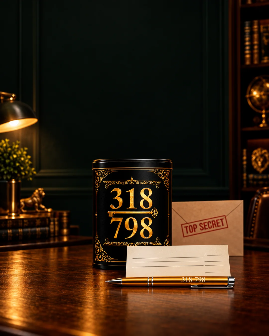 Box do Milhão com pote 318 798, cheque ilustrativo e caneta